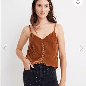 Madewell Velvet Button-Down Cami